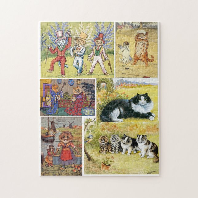 Louis Wain Many Cat Paintings Fun  Jigsaw Puzzle (Vertical)
