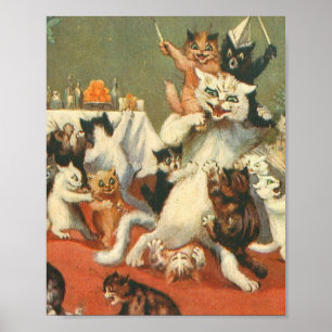 Louis Wain Merry Christmas Poster