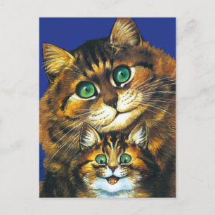 LOUIS WAIN MOTHER CAT AND CHILD POSTCARD