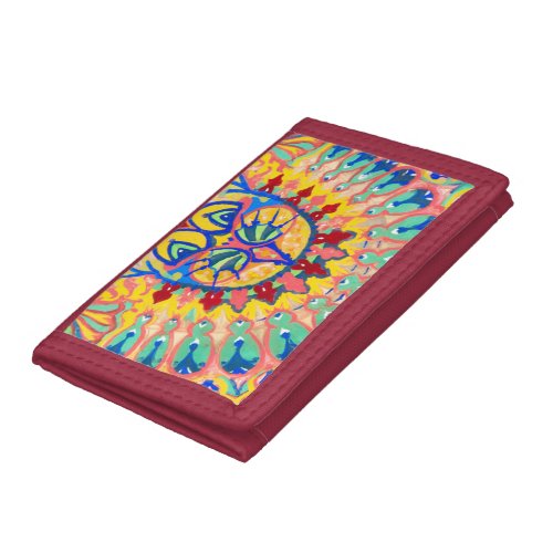 Louis Wain Psychedelic Cat Trifold Wallet