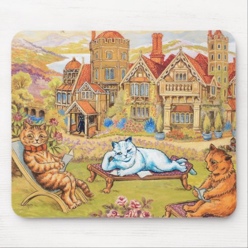 Louis Wain _ Summer Tea Party Mouse Pad