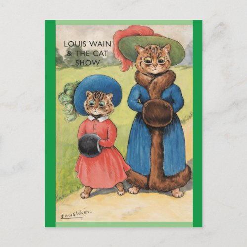 Louis Wain The Cat Show Art   Postcard