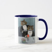 Louis Wain- Tuxedo-Wearing Cats - Cute Vintage Art Mug