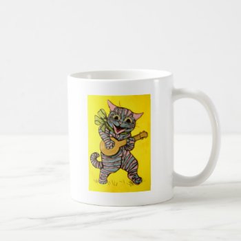 Louis Wain Ukulele Cat Artwork Coffee Mug by artisticcats at Zazzle
