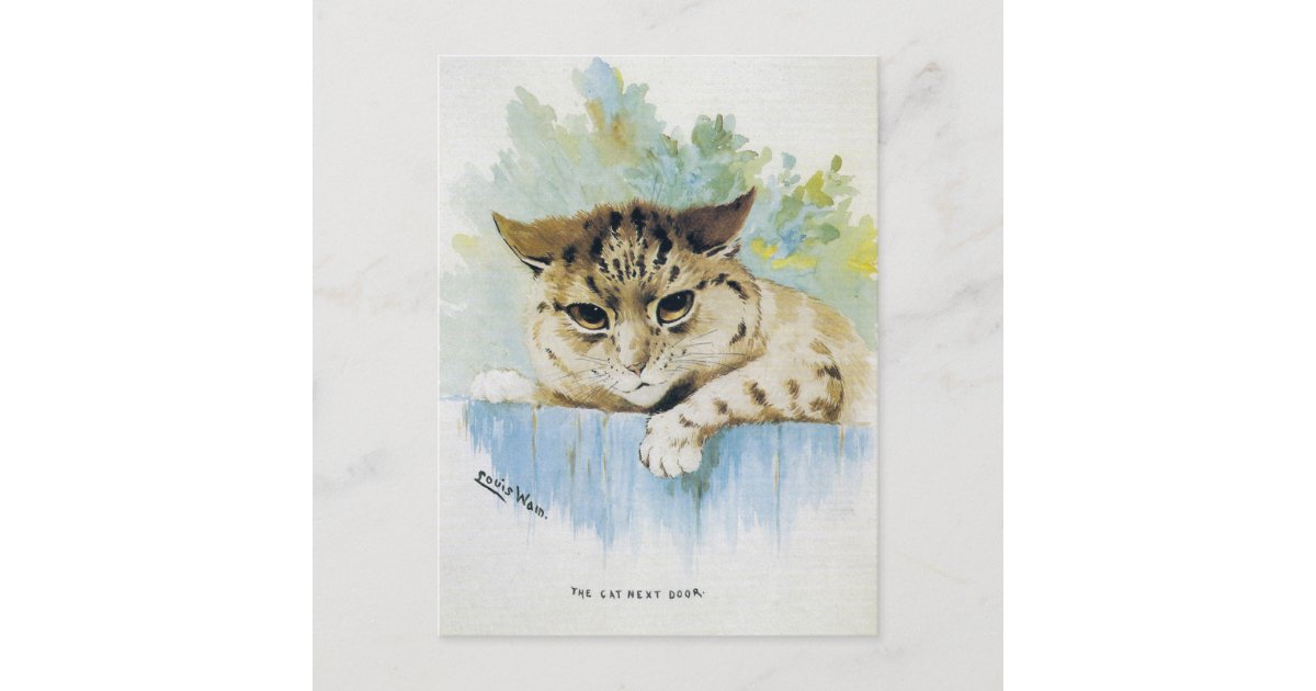 Louis Wain Print Cat Wall Art Decor Fancy Pretty Cat Vintage 