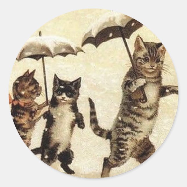 Louis Wain Vintage Cats Sticker (Front)