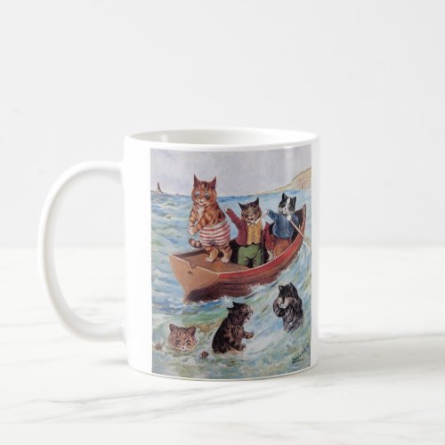 Louis Wains Swimming Cats Coffee Mug