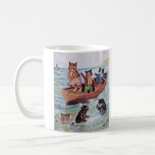 Louis Wains Swimming Cats Coffee Mug