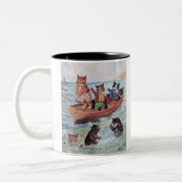 Louis Wain's Swimming Cats Two-Tone Coffee Mug