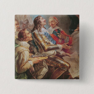 Louis XIII  dedicating the Church of Notre-Dame Pinback Button