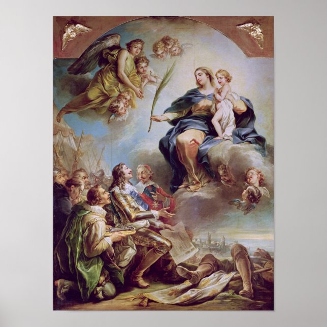 Louis XIII  Dedicating the Church Poster (Front)
