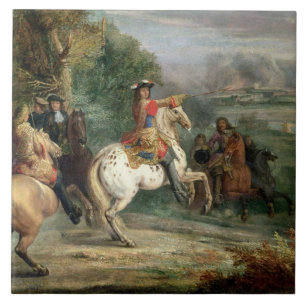 Louis XIV (1638-1715) Overseeing the Siege of a Ci Tile