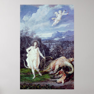 Louis XIV as Apollo, Slayer of Python Poster