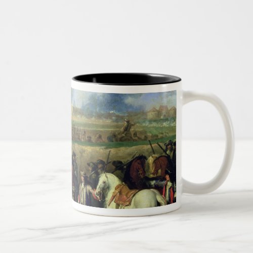 Louis XIV  at the Siege of Tournai Two_Tone Coffee Mug