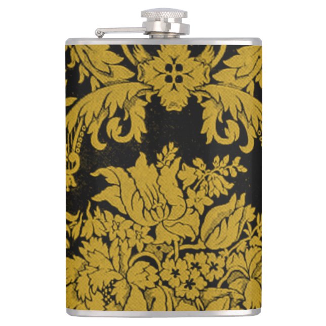 Louis XIV Golden Damask Pattern Flask (Front)