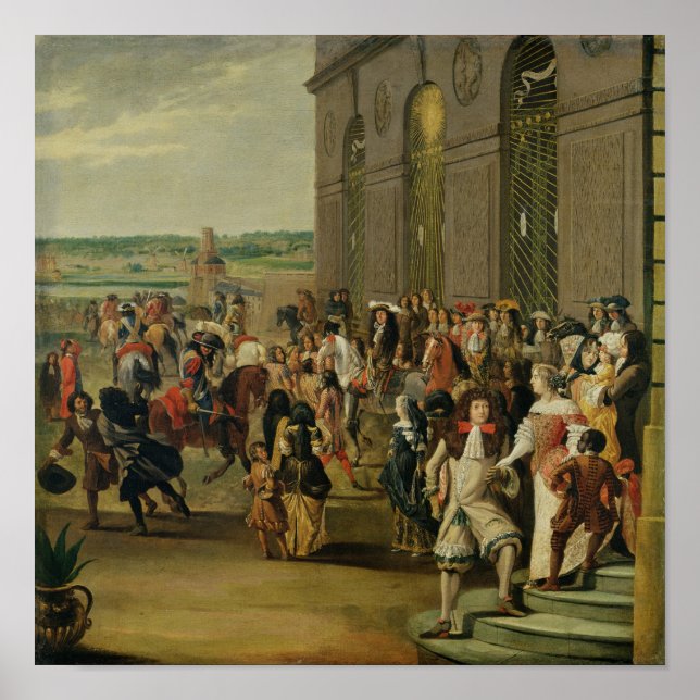 Louis XIV  in Front of the Grotto of Thetis Poster (Front)