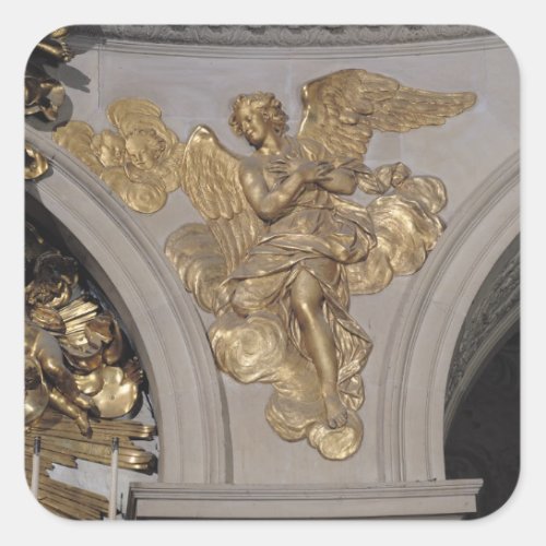 Louis XIV style angel from the arch to the Square Sticker