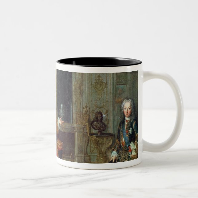 Louis XV  and the Regent, Philippe II Two-Tone Coffee Mug (Right)