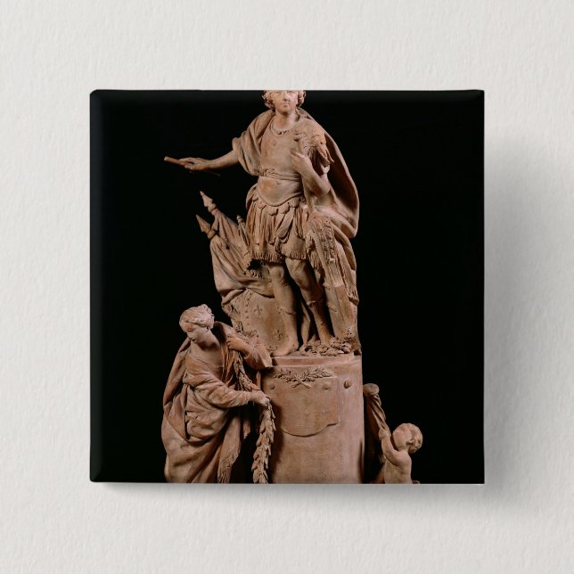 Louis XV  as a Roman Emperor Button (Front)