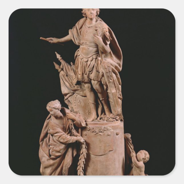 Louis XV  as a Roman Emperor Square Sticker (Front)