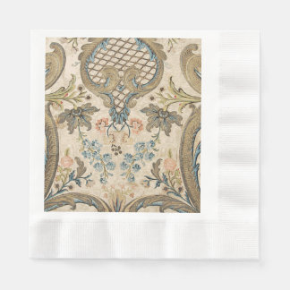 Louis XV Floral Print Coined Luncheon Napkin