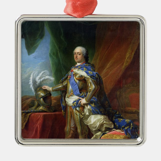 Louis XV  King of France & Navarre, 1750 Metal Ornament (Front)