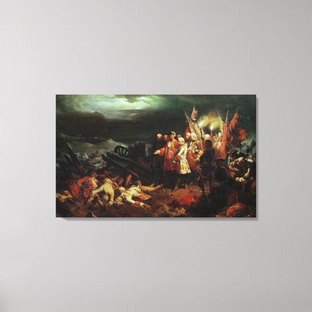 Louis XV  Visiting the Field of Battle Canvas Print (Front)