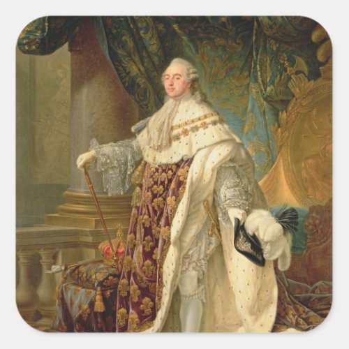 Louis XVI 1754_93 oil on canvas Square Sticker