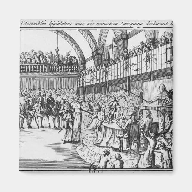 Louis XVI  declaring war on the 20th April 1792 Magnet (Front)