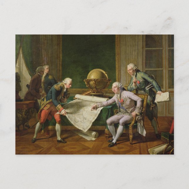 Louis XVI  Giving Instructions to La Perouse Postcard (Front)