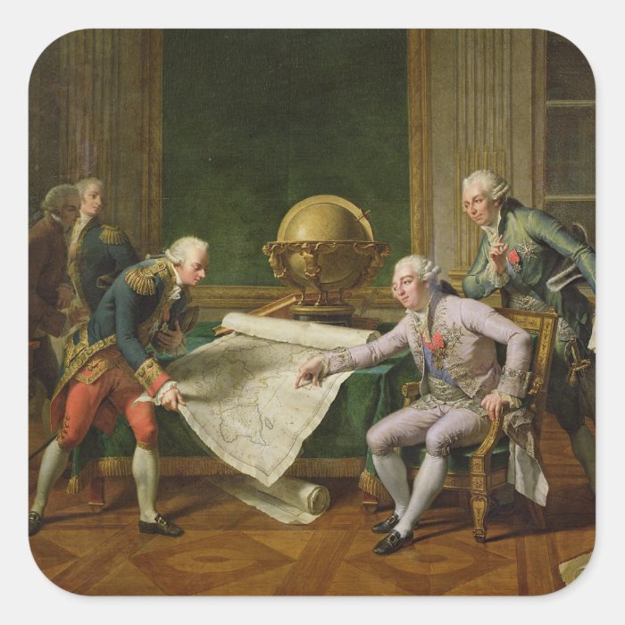 Louis XVI  Giving Instructions to La Perouse Sticker