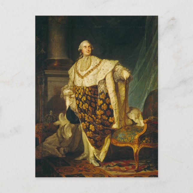 Louis XVI  King of France in Coronation Robes Postcard (Front)