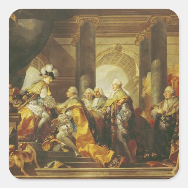 Louis XVI  King of France Square Sticker (Front)
