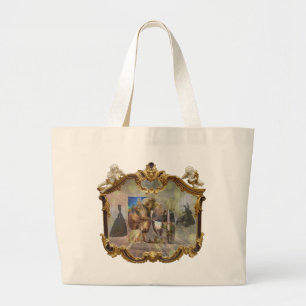 Louis XVI & Marie Antoinette SPARKLE Mirror Large  Tote Bag