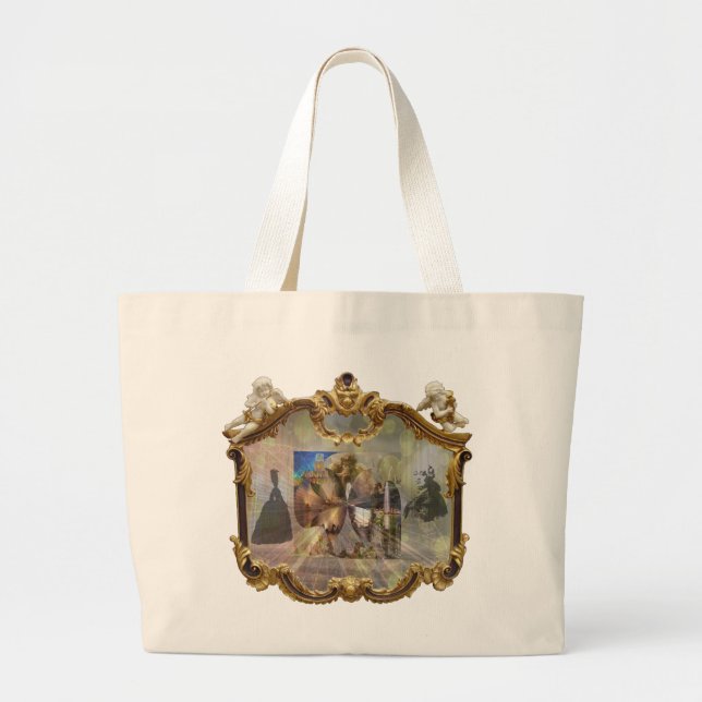 Louis XVI & Marie Antoinette SPARKLE Mirror Large  Tote Bag (Front)