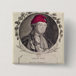 Louis XVI  wearing a phrygian bonnet Button