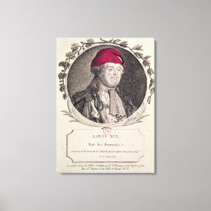 Louis XVI wearing a phrygian bonnet Canvas Print