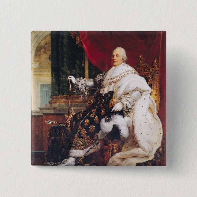 Louis XVIII Pinback Button (Front)