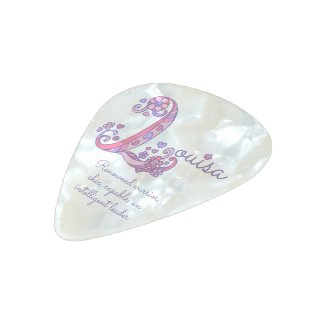 Louisa custom decorative name meaning  pearl celluloid guitar pick