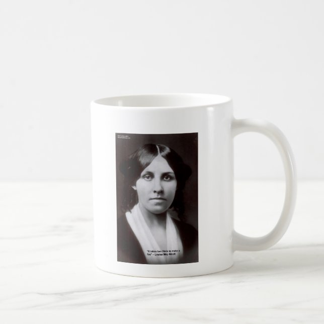 Louisa May Alcott 2 Flints Love Quote Cards & Gift Coffee Mug (Right)