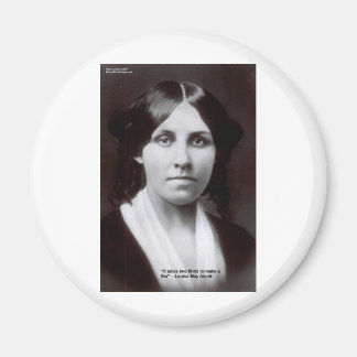 Louisa May Alcott 2 Flints Love Quote Cards & Gift Magnet