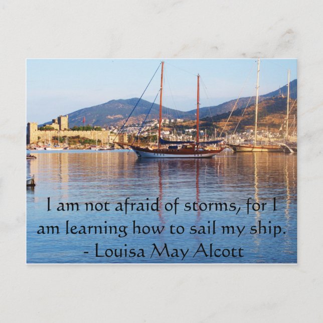 Louisa May Alcott inspirational QUOTE Postcard (Front)