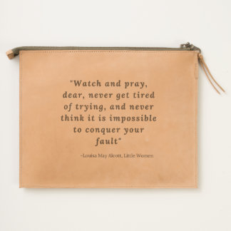 Louisa May Alcott, Little Women Quote Travel Pouch