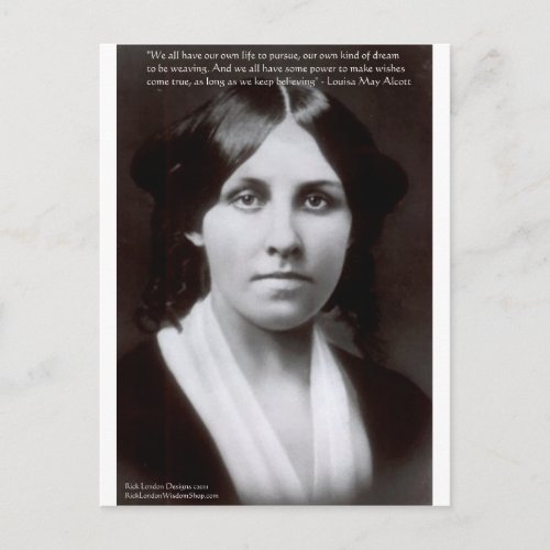 Louisa May Alcott  PurposeDream Quote Gifts Postcard