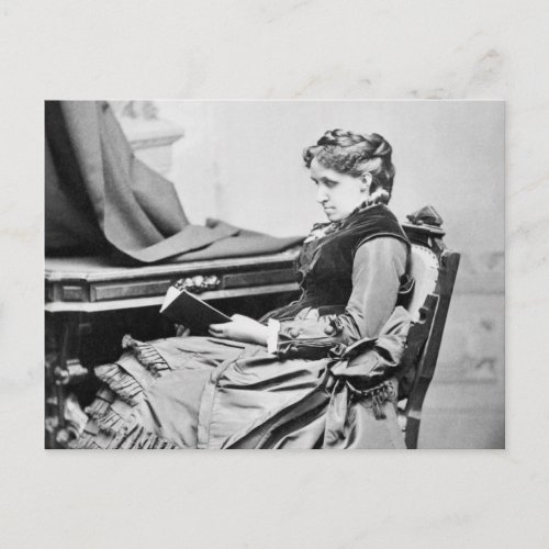 Louisa May Alcott reading photograph Postcard