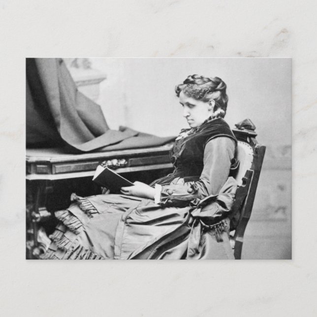 Louisa May Alcott reading photograph Postcard (Front)