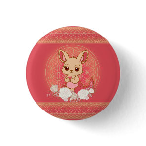 Louisa the Kangaroo Cute Button