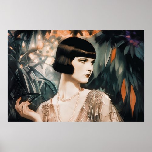 Louise Brooks in 1920s Miami Poster