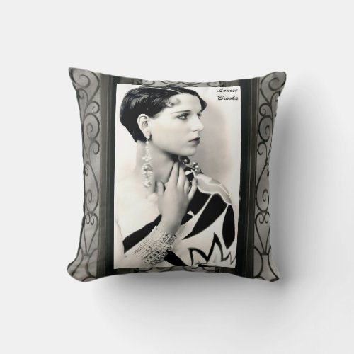 Louise Brooks Pillow  Vintage inspired 