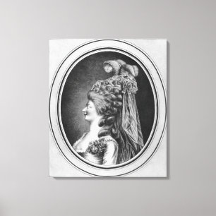 Louise Contat de Parny in the role of Suzanne Canvas Print